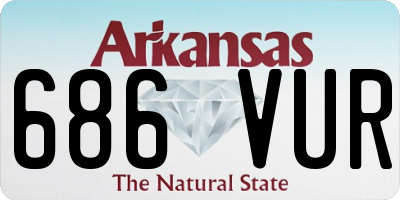 AR license plate 686VUR
