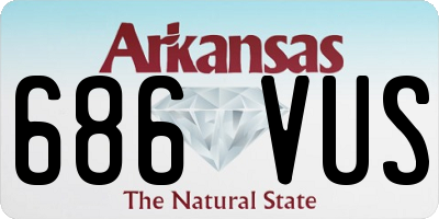 AR license plate 686VUS
