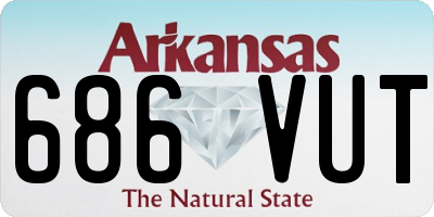 AR license plate 686VUT