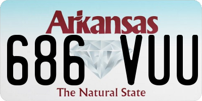 AR license plate 686VUU