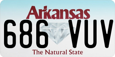 AR license plate 686VUV