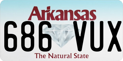 AR license plate 686VUX