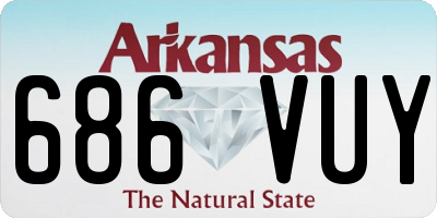 AR license plate 686VUY