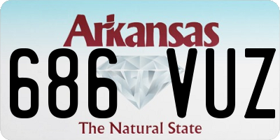 AR license plate 686VUZ