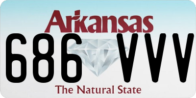 AR license plate 686VVV