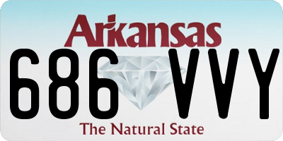 AR license plate 686VVY