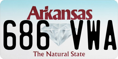 AR license plate 686VWA