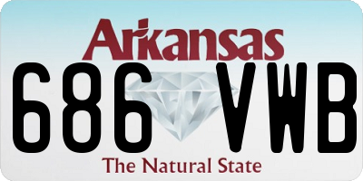 AR license plate 686VWB