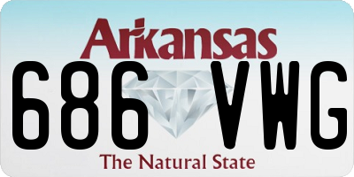 AR license plate 686VWG