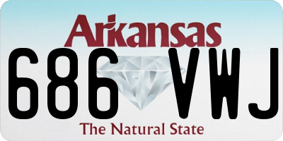 AR license plate 686VWJ