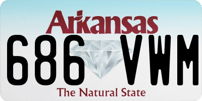 AR license plate 686VWM