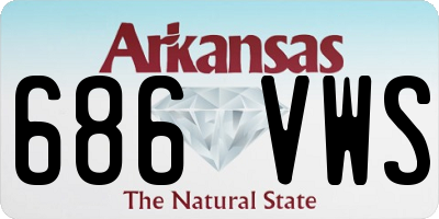 AR license plate 686VWS