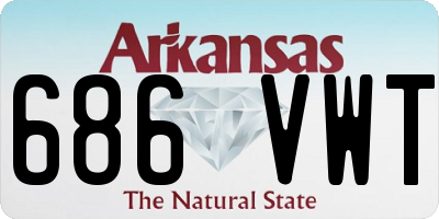 AR license plate 686VWT