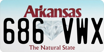 AR license plate 686VWX