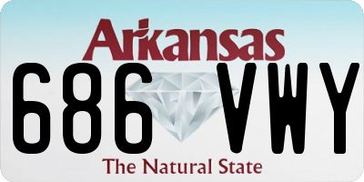 AR license plate 686VWY