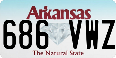 AR license plate 686VWZ