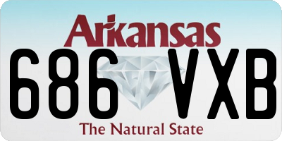 AR license plate 686VXB