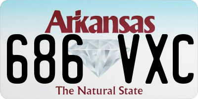 AR license plate 686VXC