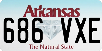 AR license plate 686VXE