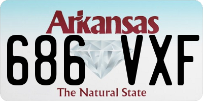 AR license plate 686VXF