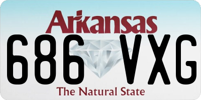 AR license plate 686VXG