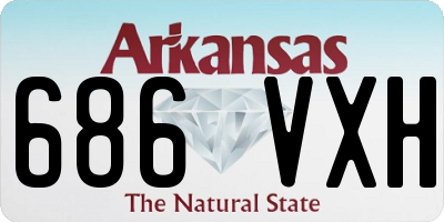 AR license plate 686VXH