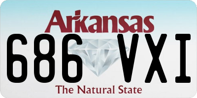 AR license plate 686VXI