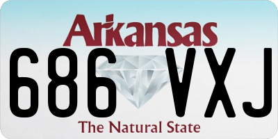 AR license plate 686VXJ