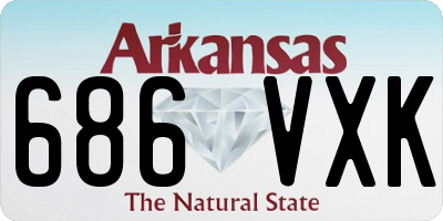 AR license plate 686VXK