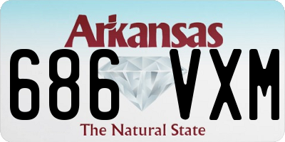 AR license plate 686VXM