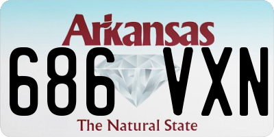 AR license plate 686VXN