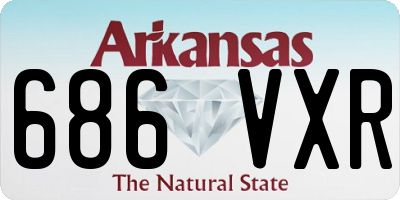 AR license plate 686VXR