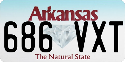 AR license plate 686VXT