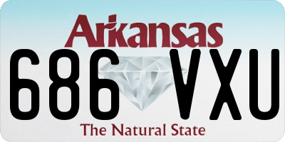 AR license plate 686VXU
