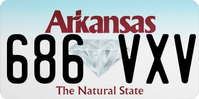 AR license plate 686VXV