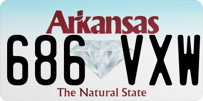 AR license plate 686VXW