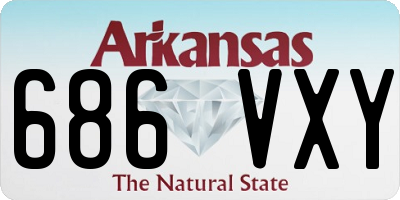 AR license plate 686VXY