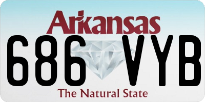 AR license plate 686VYB