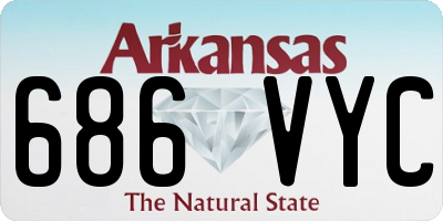AR license plate 686VYC