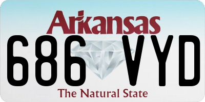 AR license plate 686VYD
