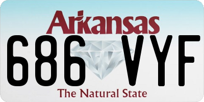 AR license plate 686VYF