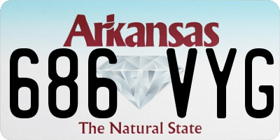 AR license plate 686VYG