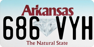 AR license plate 686VYH