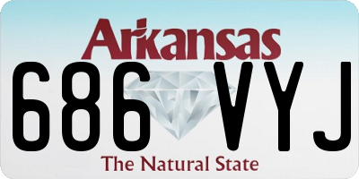 AR license plate 686VYJ