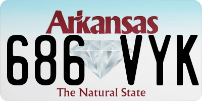 AR license plate 686VYK