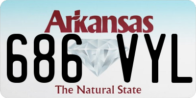 AR license plate 686VYL