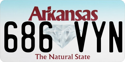AR license plate 686VYN