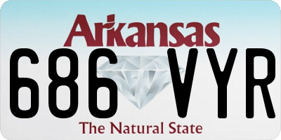 AR license plate 686VYR