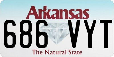AR license plate 686VYT