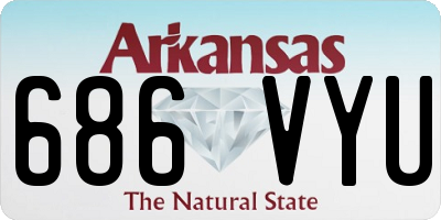 AR license plate 686VYU